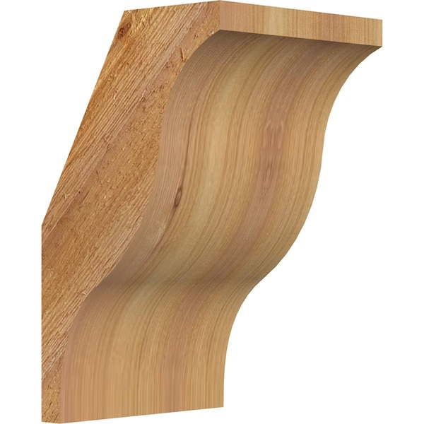 Ekena Millwork 6"W x 6"D x 10"H Funston Rough Sawn Knee Brace, Western Red Cedar BRC06X06X10FST00RWR - main